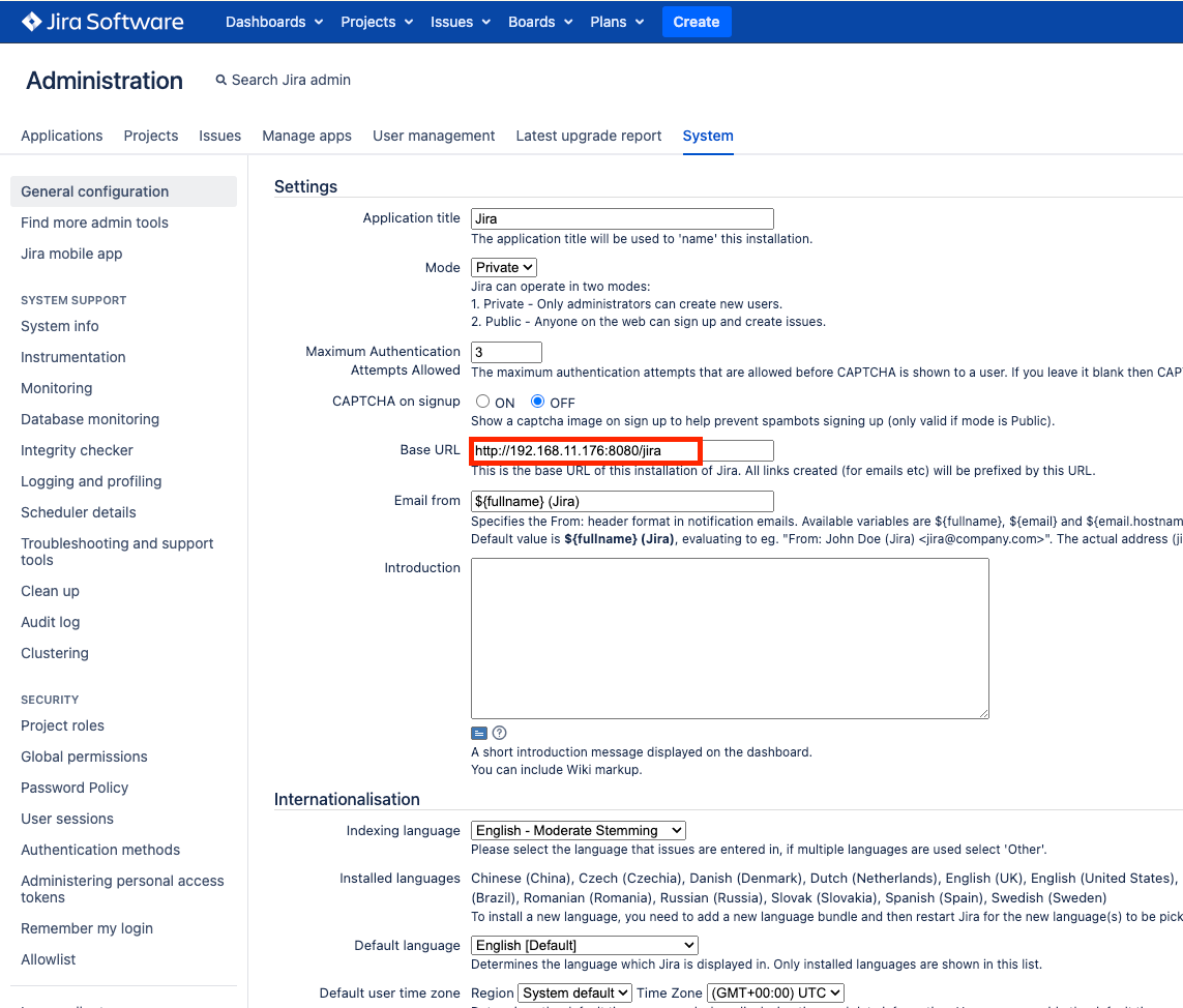 Jira 서비스 구성 및 설치 가이드