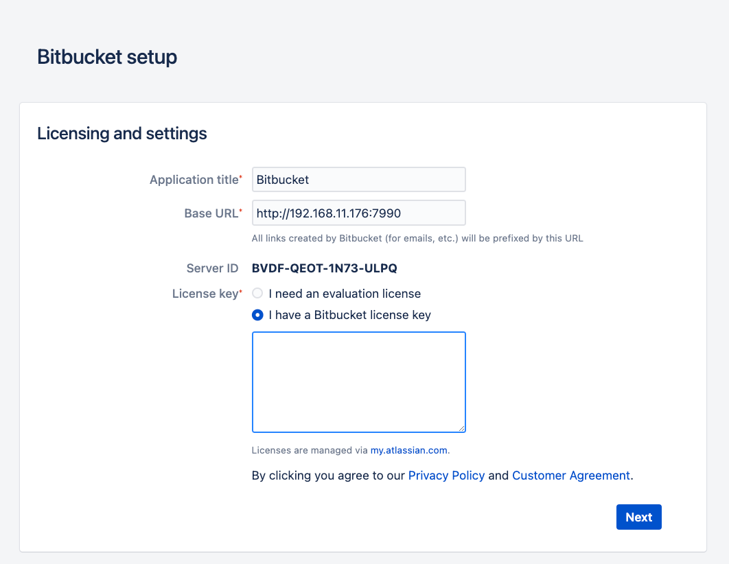 Bitbucket 서비스 구성 및 설치 가이드